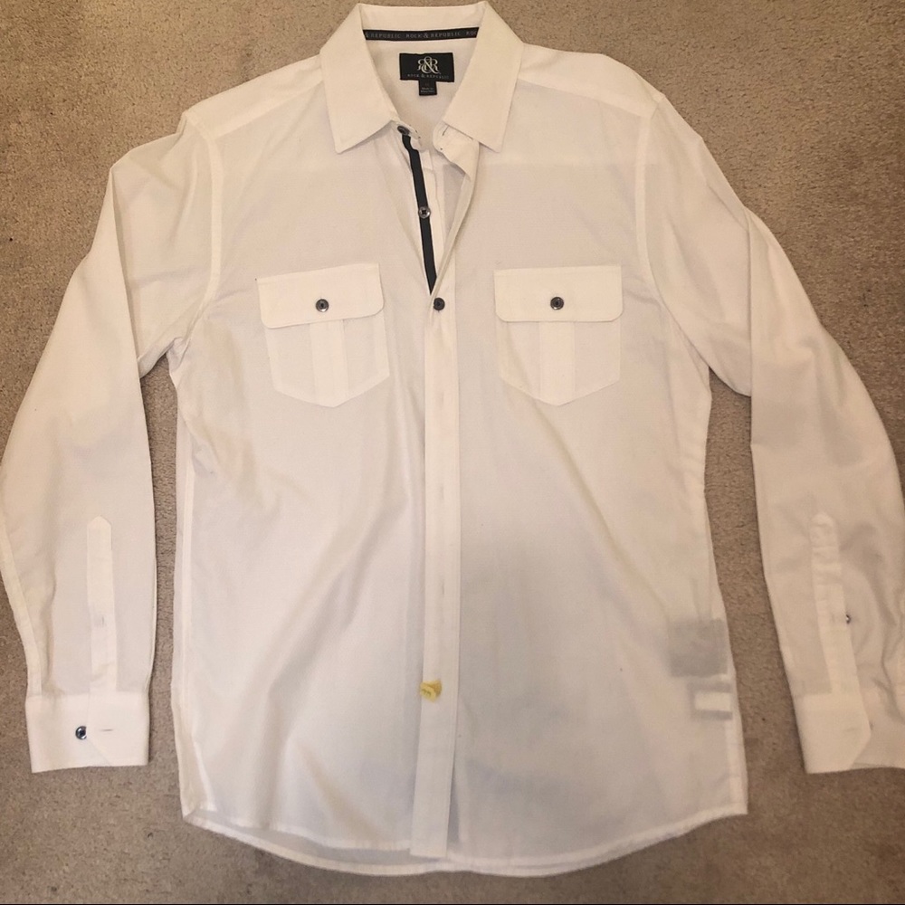 Rock & Republic White Button Down